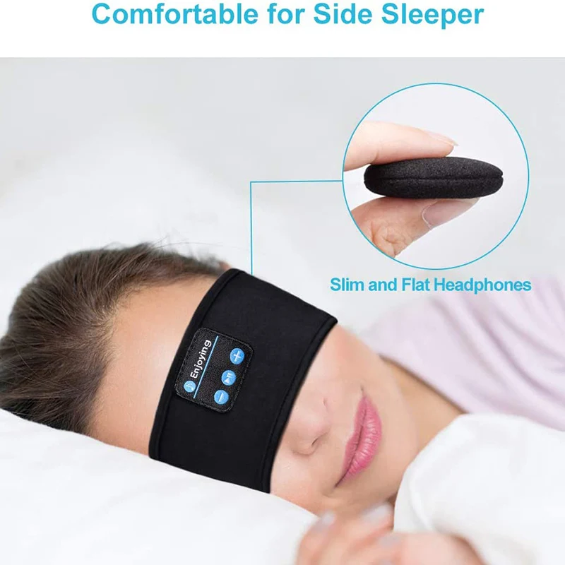 Fone Wireless Bluetooth Earphones Sleeping Band Music Headphone Soft Elastic Comfortable Eye Mask Sleep Headset for Side Sleeper