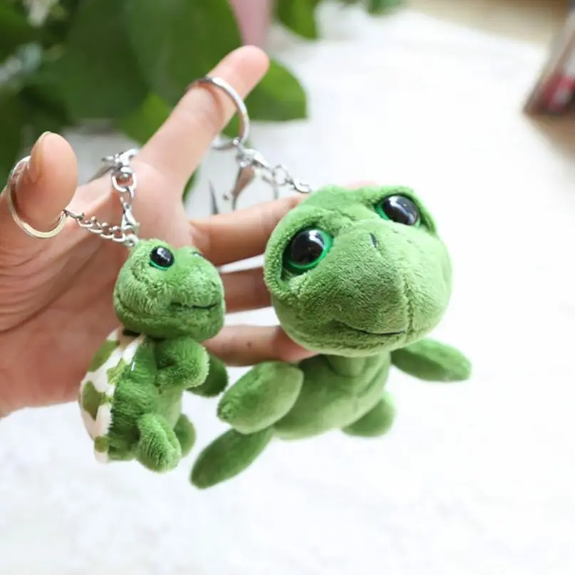 1PC 7/10CM Turtle Toy Bag Pendant Anime Keychain Soft Plush Kid Claw Machine Ornaments Doll Plush Stuffed Doll Children Gifts