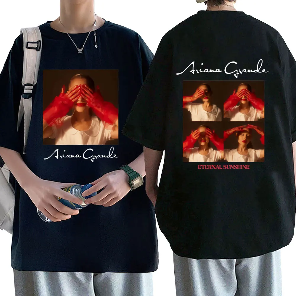 Singer Ariana Grande Eternal Sunshine Graphic Tshirt Summer Men Women Casual Oversized Short Sleeve T-shirt Male Fashion Tees