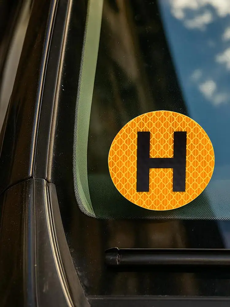 H Historical Vehicle Sign 60mm Waterproof Reflective Sticker with Strong Adhesive Car and Motorcycle Official Regulations