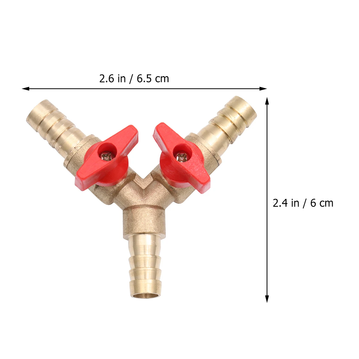 

Y Shape Three-way Valve 3-Way Gas Hose Barb Fitting Copper Distribution Switch Professional Use Long Term Easy Install