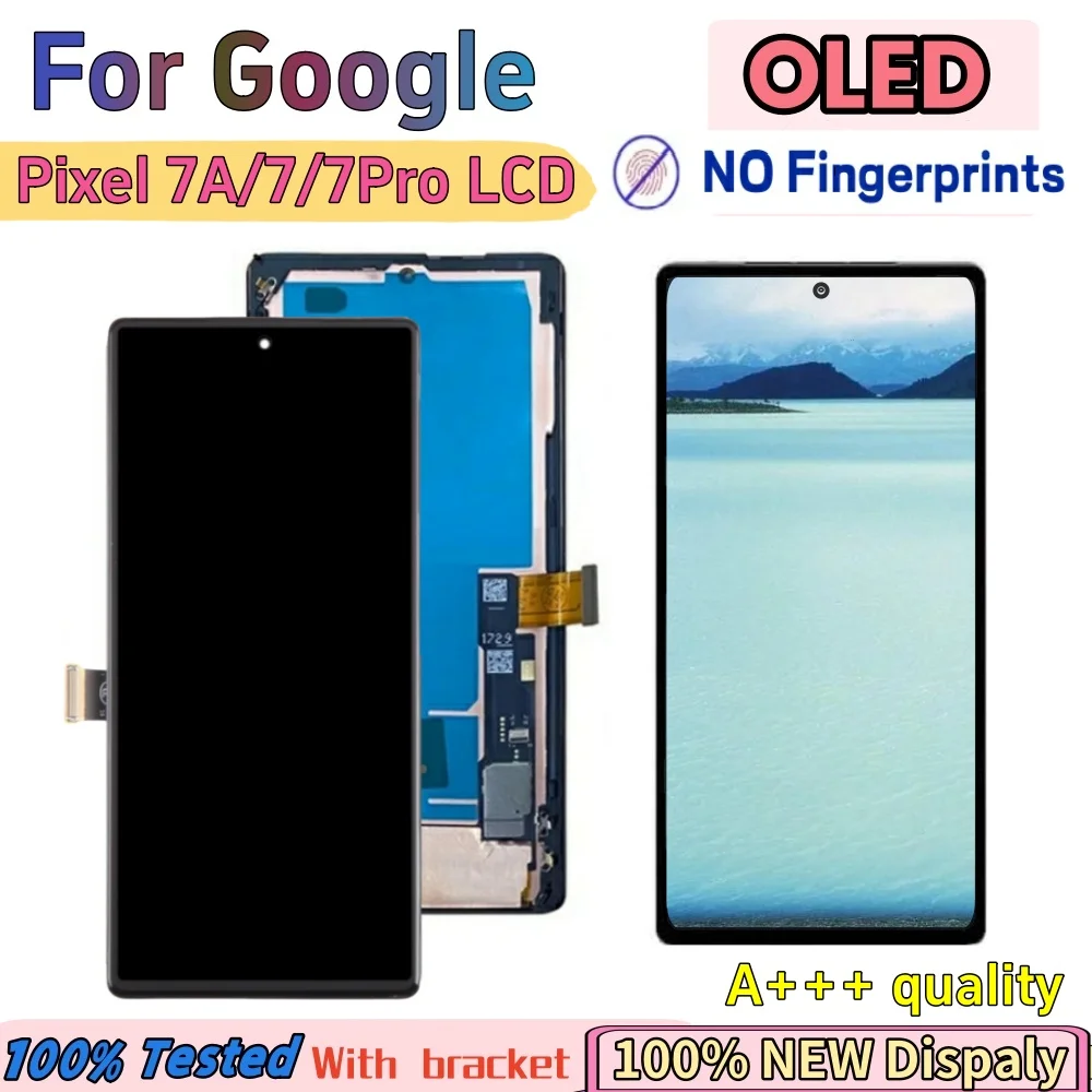 NEW OLED Display For Google Pixel 7 Pro GP4BC GE2AE LCD, For Google Pixel 7A 8 Pro LCD Touch Screen support Digitizer Assembly