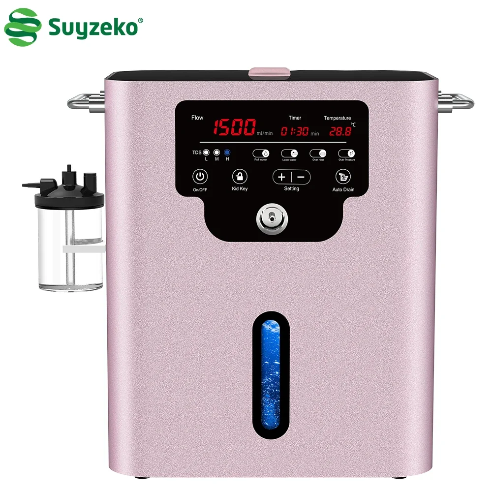 

Suyzeko 1500ML Hydrogen Inhalation Machine Oxygen Generator Water Ionizer H2 Molecular Inhalator Home Use Beauty Device 2025