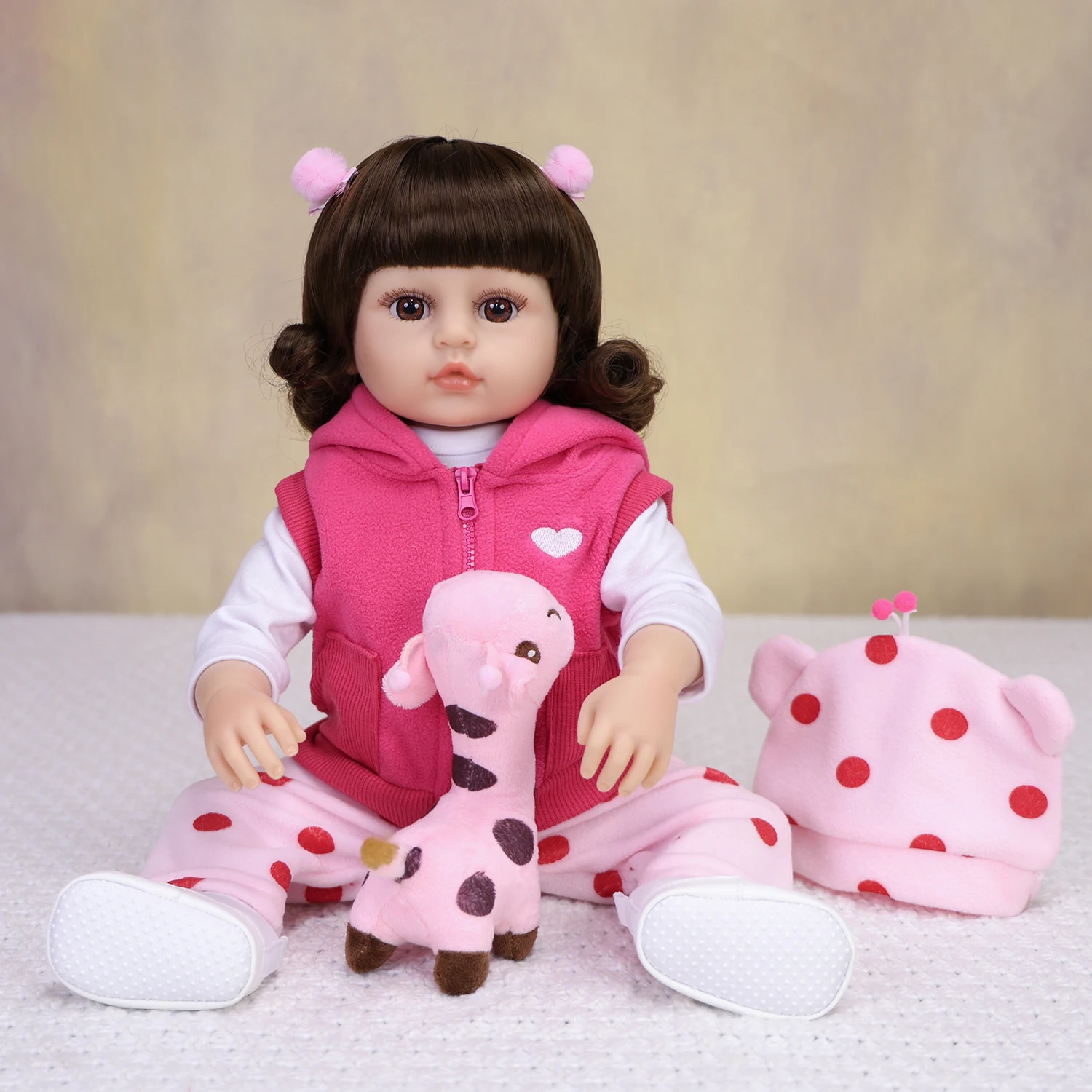 

KEIUMI 18 Reborn Baby Doll Full Silicone Vinyl Realistic Skin Cute Newborn Babies Toy Children Birthday Gift