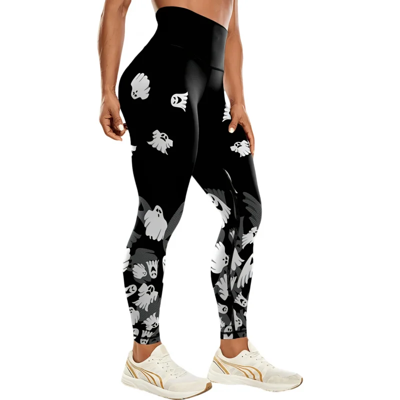 

Halloween Digital Printed High-Waisted Lifting Shapewear High Elasticity Pants Woman Running Sports Gym Yoga Outdoor Exercise