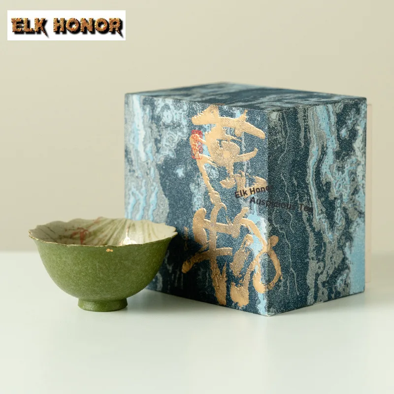 90ml Hand-painted Orchid Flower Mouth Teacup Traditional Tea Bowl Mug Tea-tasting Fragrance Cup Jianzhan Master Cups Tea Service