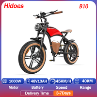 Hidoes B10 Electric Bike 1000W Motor 48V13AH Lithium Battery City E-bike 20*4.0 Inch Fat Tire Adult Mountain Electric Bicycle