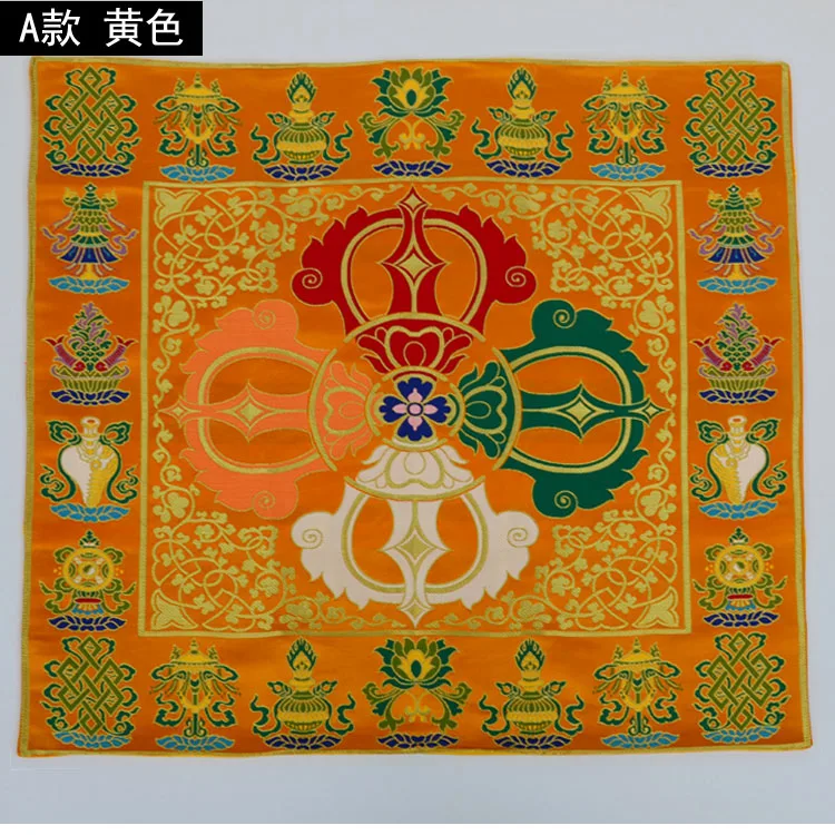 Tibetan tablecloth, ethnic style decoration, cross shaped diamond pestle, table mat, rectangular offering tablecloth mat