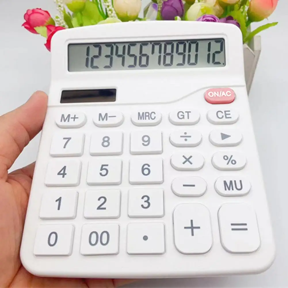 Useful Mini Calculator Thickened Solar Calculator Non-breakable 12 Digits Mini Portable Student Calculator  Calculation