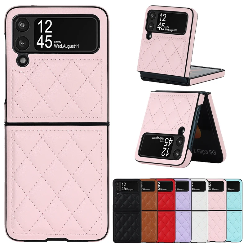 

Кожаный чехол-книжка для Samsung Galaxy Z Flip5 4 3 Z Fold5 4 3 Huawei P50 Pocket OPPO Find N2 Moto Razr 40 Vivo X