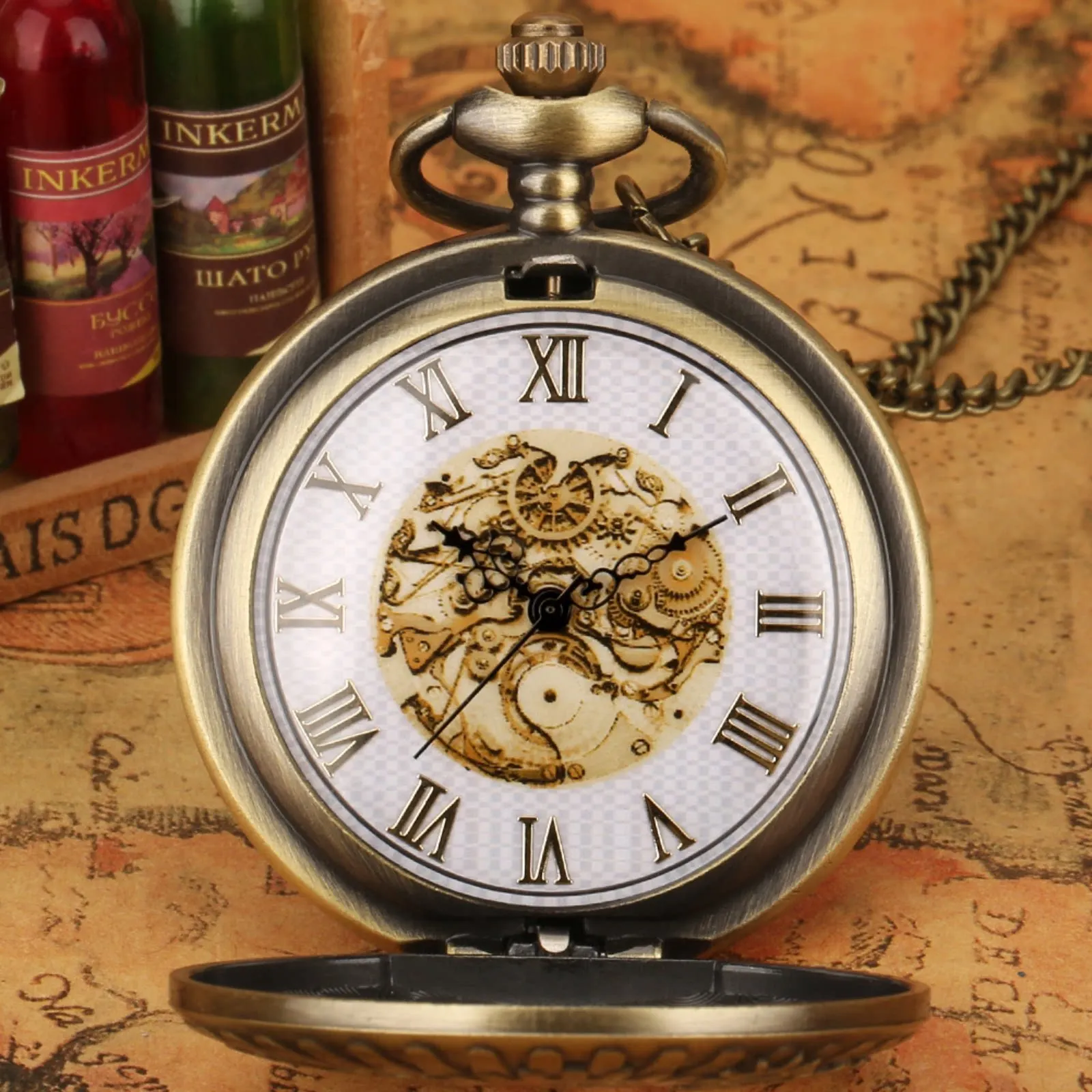 Unique Geard Pocket Watches Gift Versatile For Costumes Daily Use. Historical Drama Performance