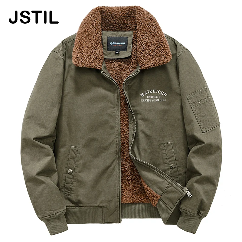 2022 New Brand Men\'s Winter Jackets Thick Outdoor Casual Cotton Jacket Lambs Wool Fashion Coats Clothing Warm Jacket Men