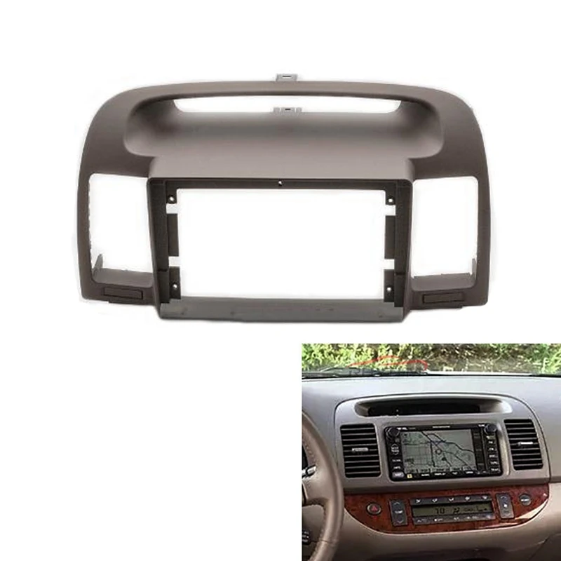 Panel estéreo de 9 pulgadas para salpicadero de coche, marco de DVD, CD, doble Din, 2Din, para Toyota Camry 5 2001-2006