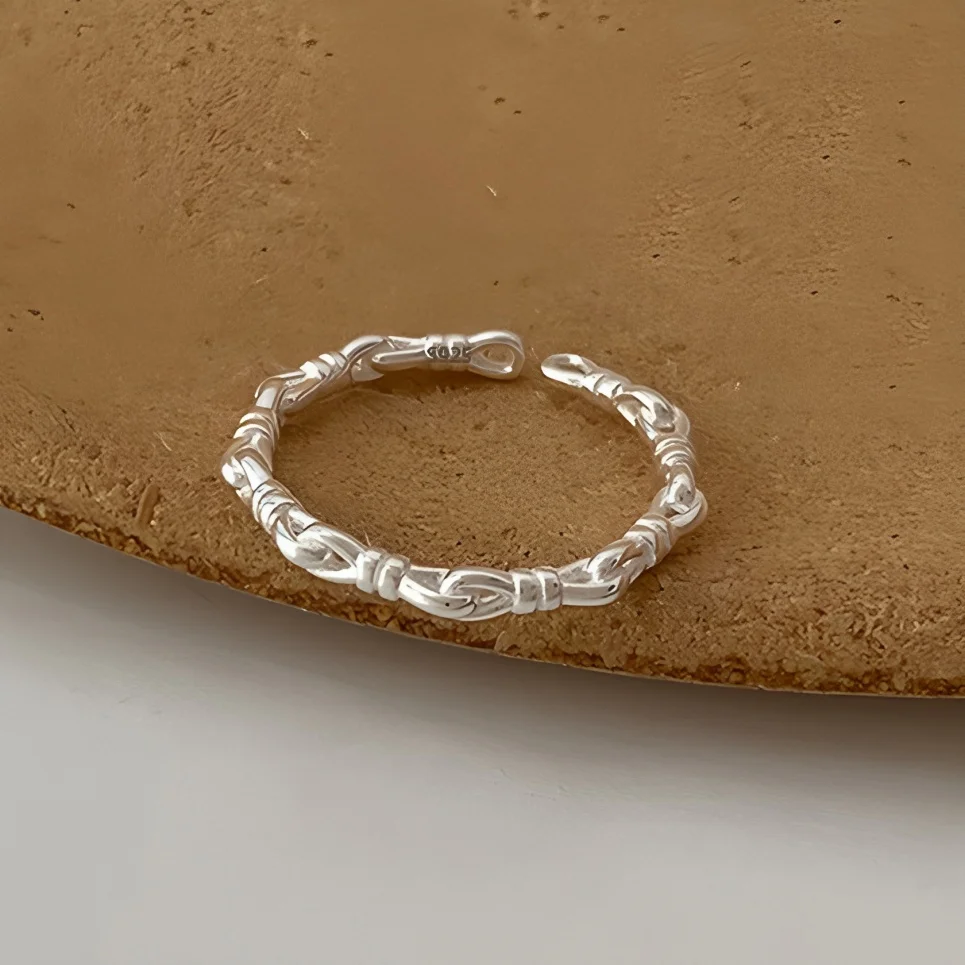 Women's 925 Sterling Silver Irregular Geometry Ring