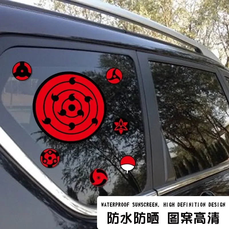 New Naruto Sharingan Cartoon Animation Stickers Personalized Creative Helmet Laptop Car Scratch Window Decoration Accessories