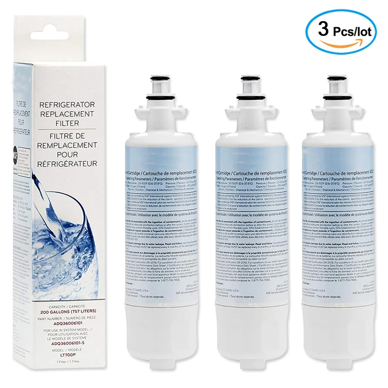 LT700P refrigerator water filter replacement ADQ36006101 ADQ36006102 KENMORE 469690, 3 packs