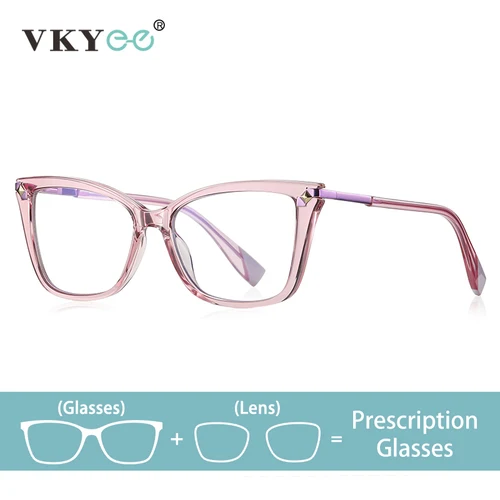 VKYEE, gafas clásicas simples con diseño de mariposa, multifocales progresivas, antiluz azul, fotocromáticas, prescripción personalizable 2127