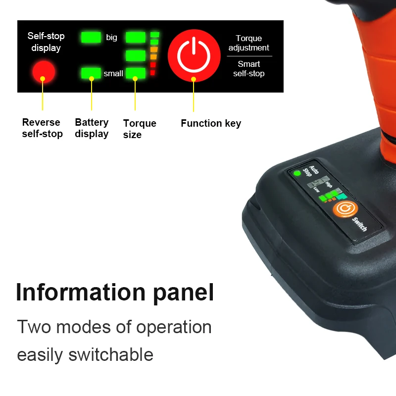 21V 480N.m Brushless Electric Impact Wrench Cordless Wrench Socket Rechargeable Screwdriver High Power Impact Plat