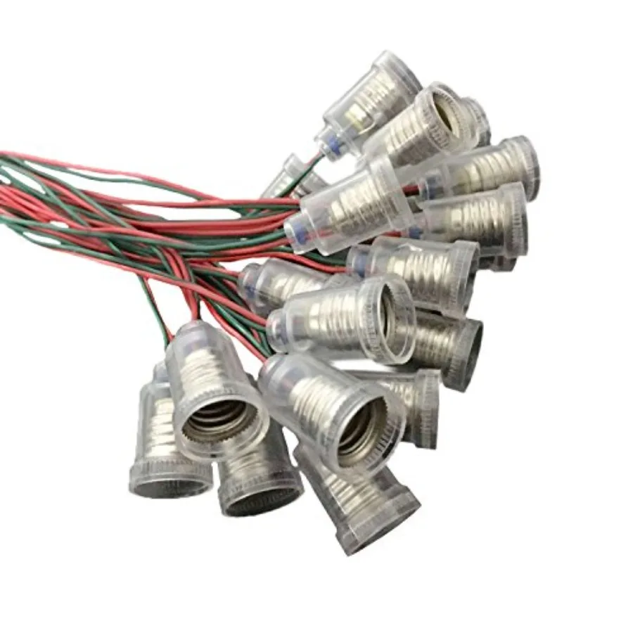 

PCS E10 Screw-Mount Bulbs Holder E10 LED Light Lamp Socket with 8.6" Lead Wires for E10 Miniature Screw Base Light Bulbs, Stude