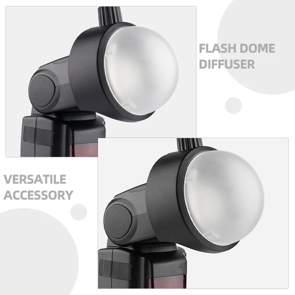 

Flash Dome Diffuser For Camera Soft Light Photography Studio Portable Plastic Shade Compatible With Flash Units