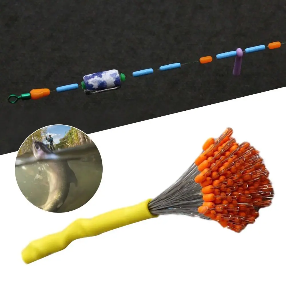 200pcs Line Tackle Accessories Fishing Bobber Stopper Float Fishing Supply Rubber Bean S/M/L high concentricity Space Beans