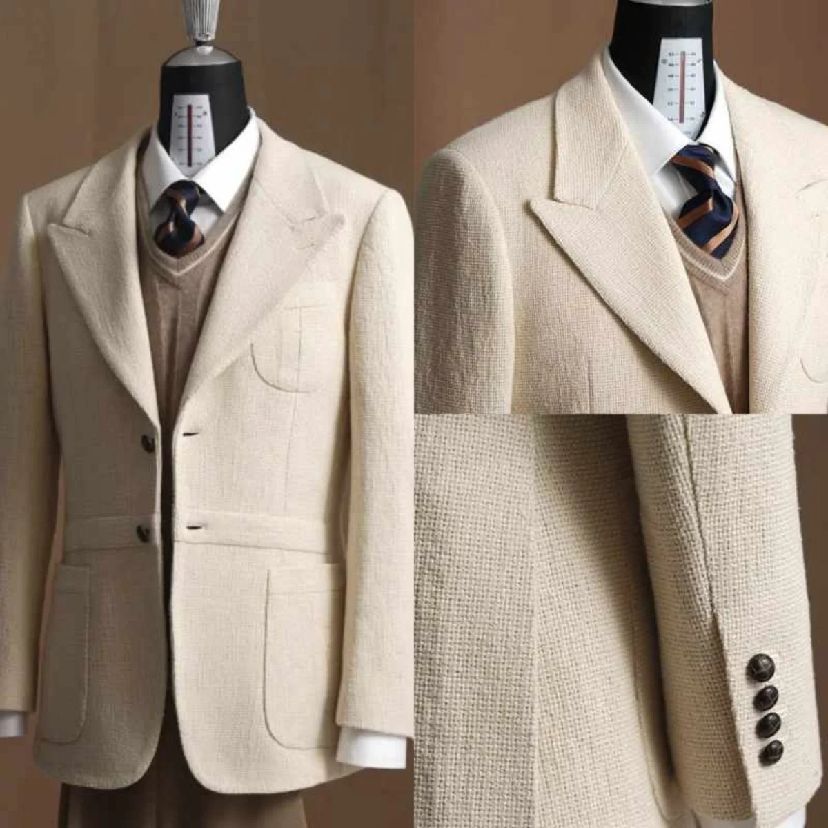 

Classic Men's Coat 1 Pieces Jacket Single-Breasted Peaked Lapel Banquet Evening Dinner Outerwear Comfortable Fit Customized