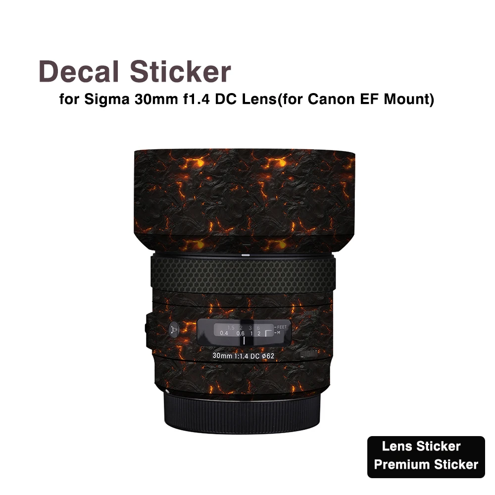 30 1.4 Wrap ฝาครอบเลนส์ป้องกันฟิล์ม 30f1.4 Decal สติกเกอร์ป้องกันฟิล์มสําหรับ Sigma 30 มม.f1.4 DC EF Mount เลนส์ผิว