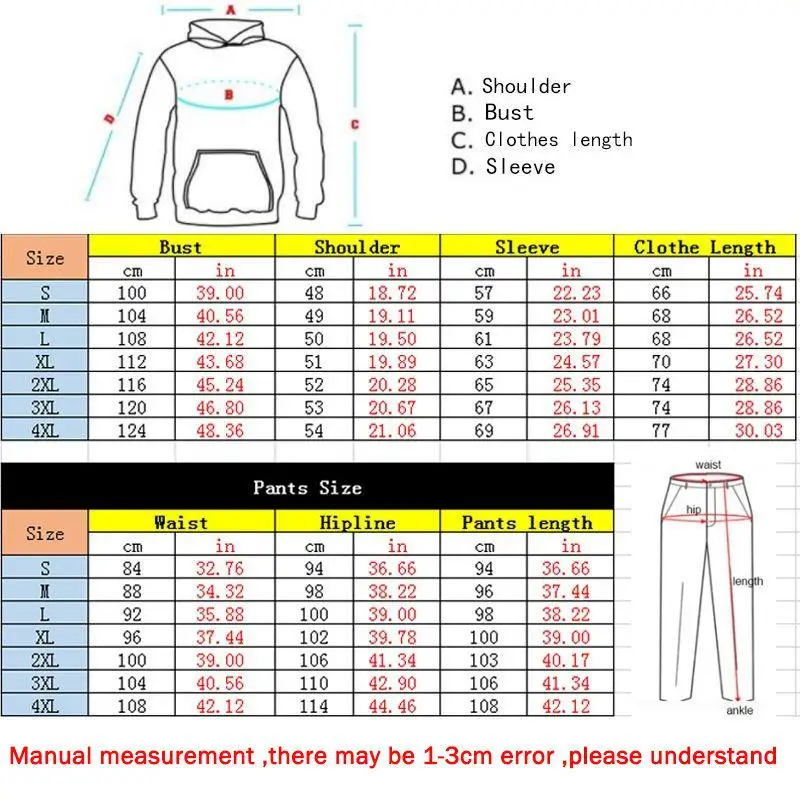 Men\'s Tracksuit Hooded Pullover + Sweatpants Sports Suit Casual Jogger Sportswear 2 Piece Male Fleece Streetwear Sets