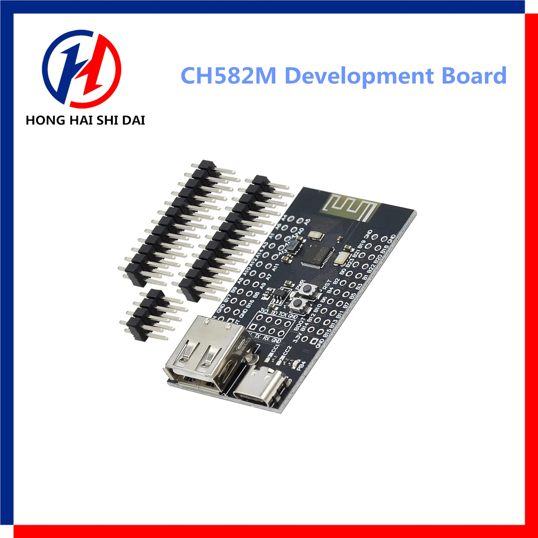 

CH582M Development Board Core Board BLE Wireless For Bluetooth Microcontroller Low Energy Bluetooth MCU Dual USB