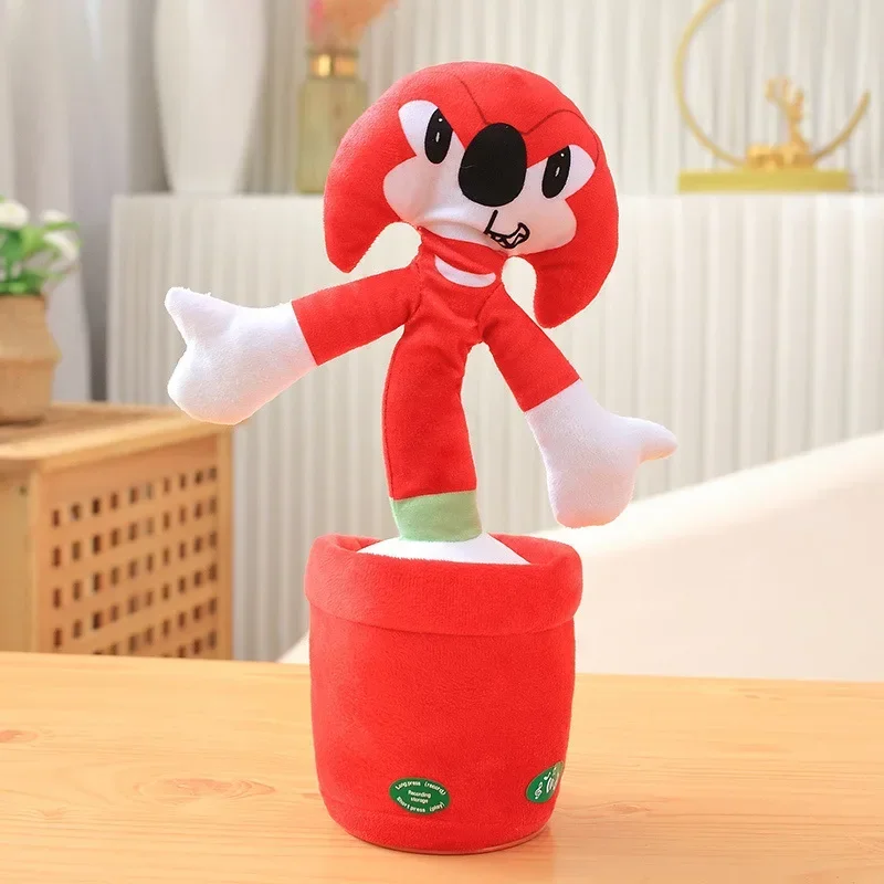 Sonic The Hedgehog Talking Dancing Cactus Dolls Funny Kawaii Electric Speak Talk Sound Record Repeat Toys Kids Gifts