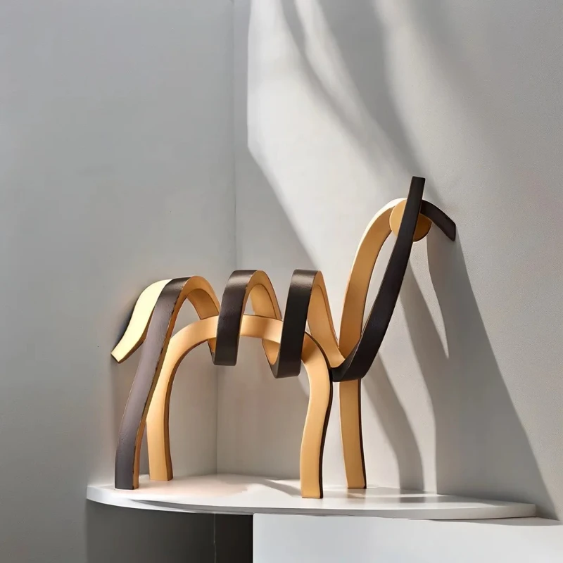 Modern minimalist sculpture horse ornament crafts abstract home ornament