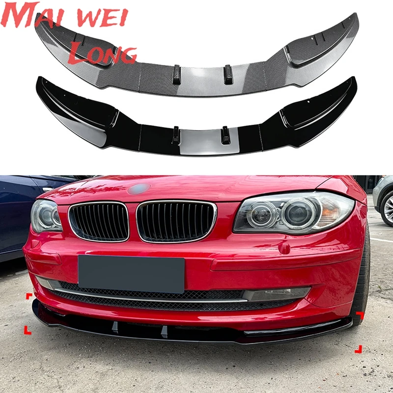 

3X 2005 To 2011 For BMW 1 Series E81 E82 E87 E88 LCI Model Car Front Bumper Lip Spoiler Spiltter Diffuser By ABS Body Kit