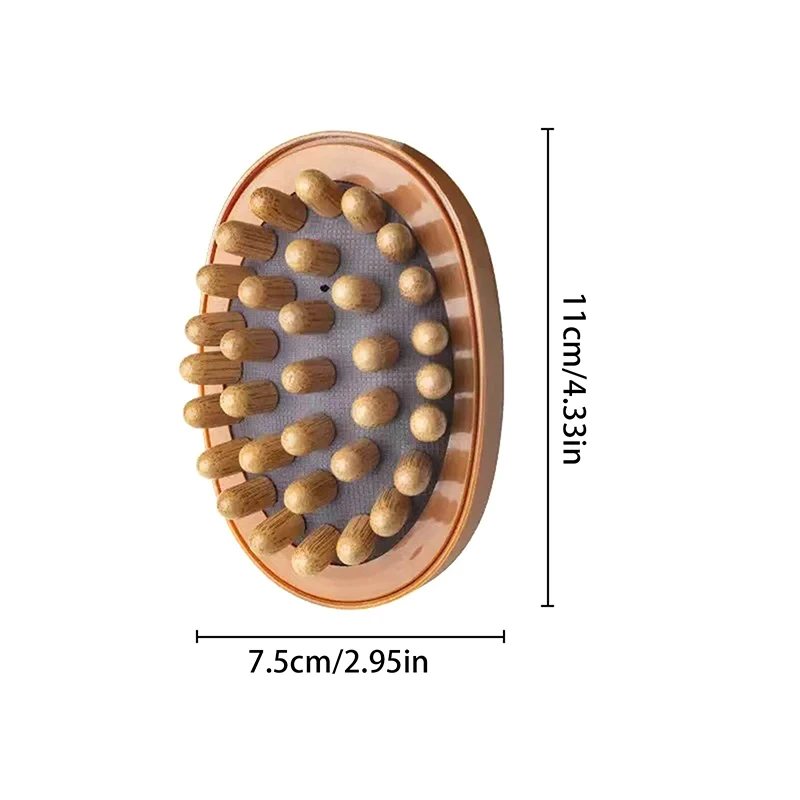 Portable  Handheld Wooden Body Massage Brush Anti Cellulite For Legs Belly Body Shaping Dry Skin Brush Muscle Relax Beauty Tool - Image 6