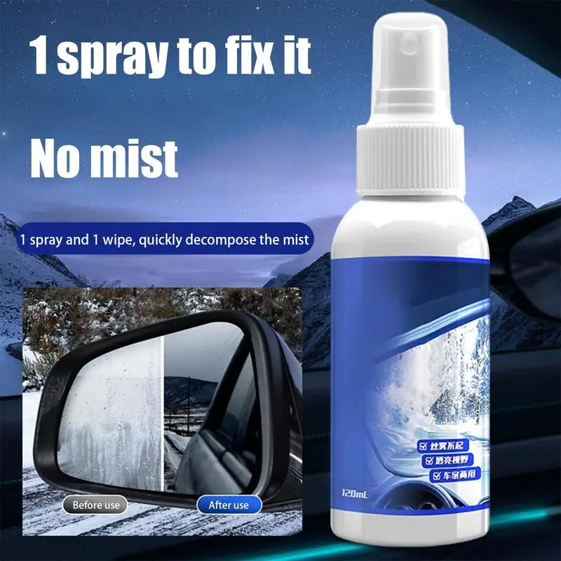 

Car Anti-Fog Spray 120ml Anti-Fog Water Cleaner Windshield Spray Rain Prevention Automotive Window Cleaning Prevent Fogging Spra