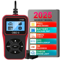 Car Diagnostic Tools OBD2 Code Reader V100 Plug and Play OBD 2 Scanner Digital Display Universal