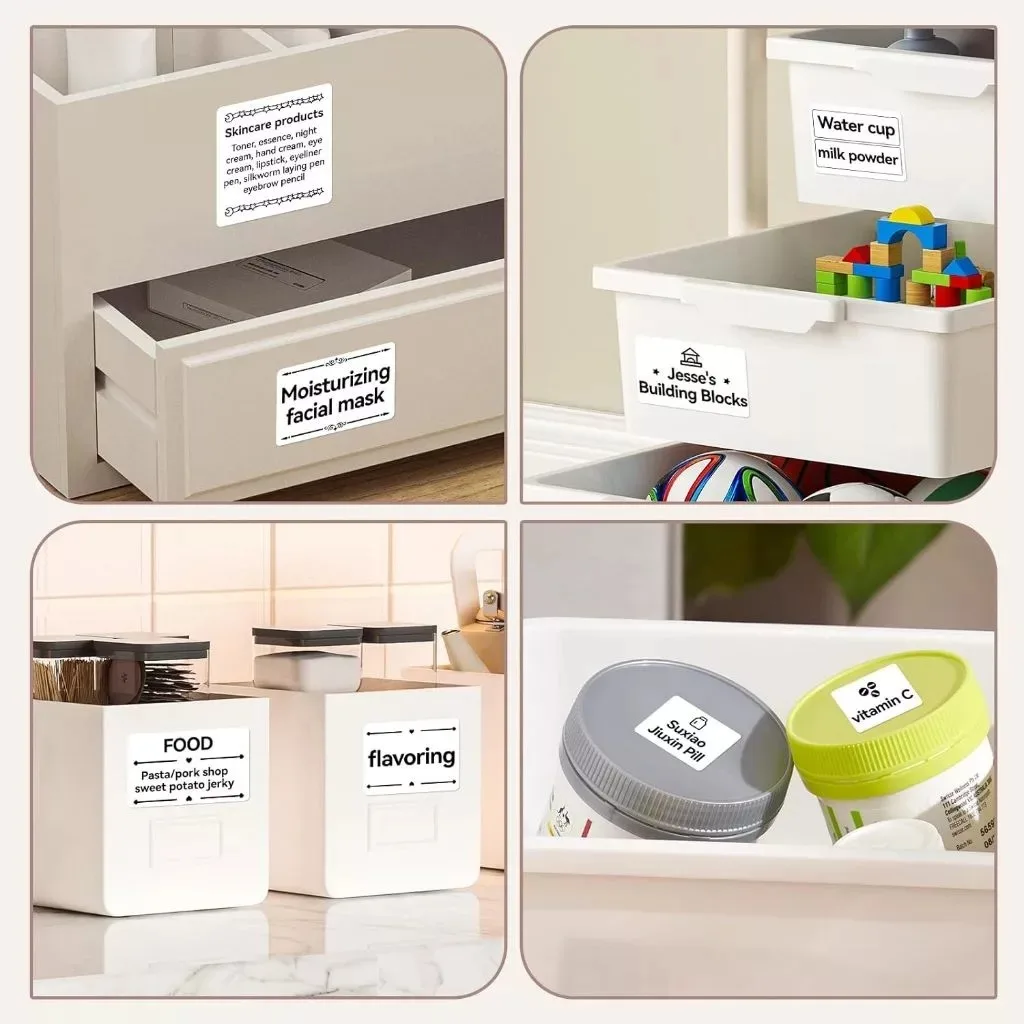 ل NIIMBOT B21/B3S/B1 ورق طباعة الملصقات البيضاء ورق الملصقات الحرارية علامة الملابس سعر السلع الغذاء (50*30 - 220 قطعة أبيض) #5