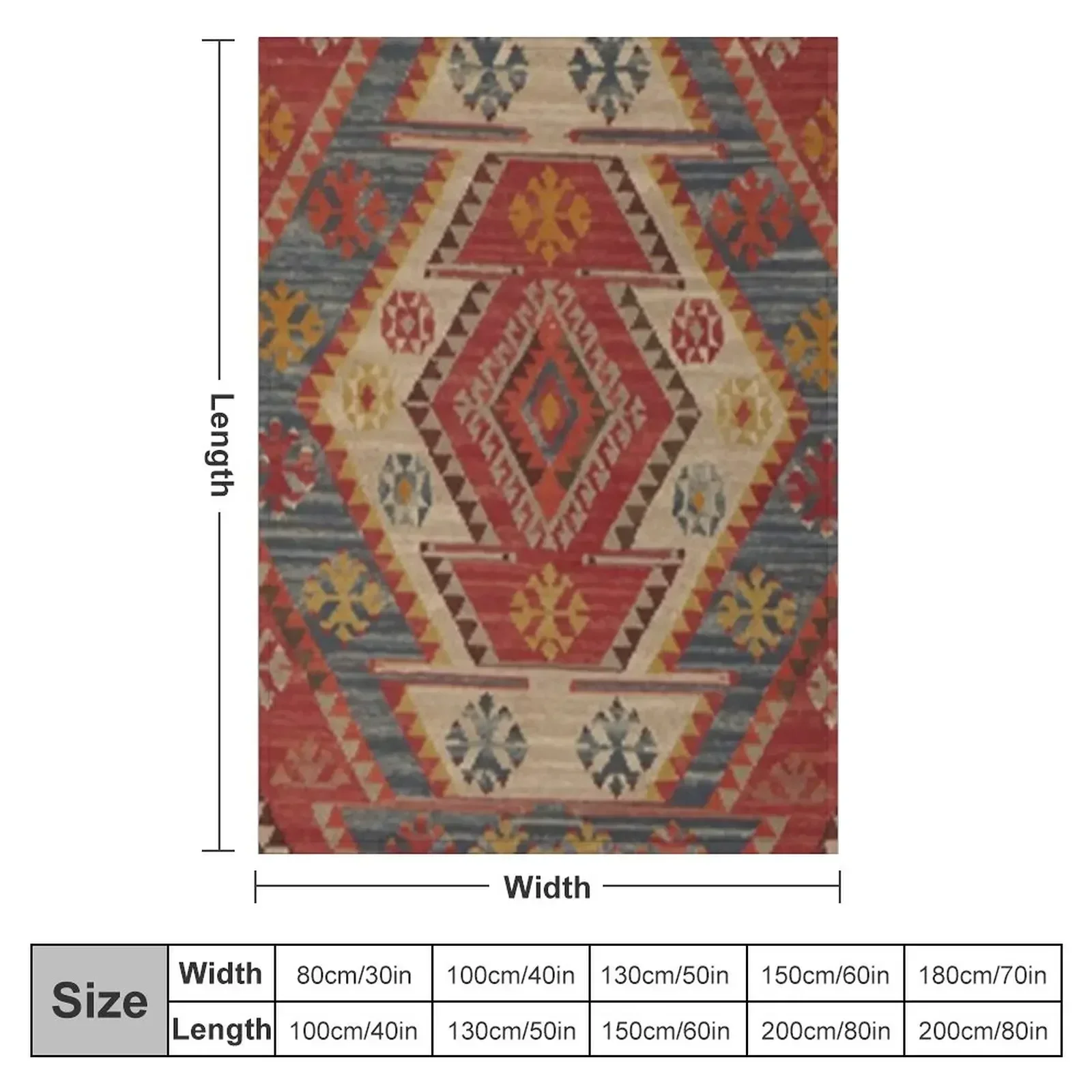 Antique Turkish Kilim Rug Print Throw Blanket Thermal for babies decorative Soft Big Blankets