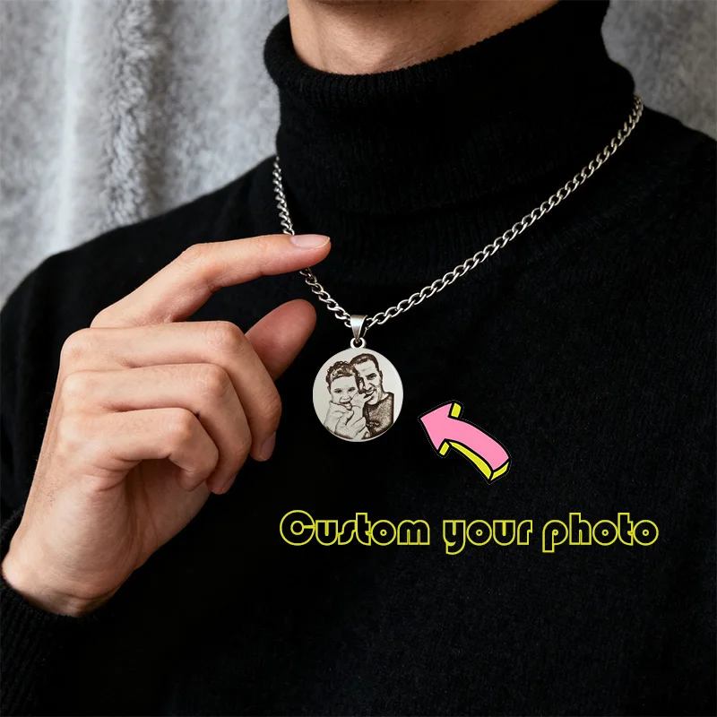 مخصص الفولاذ المقاوم للصدأ الفضة 925 قلادة مجوهرات دائرة الكوبية سلسلة رجل امرأة الأزواج شخصية طوق هدية كولير أوم