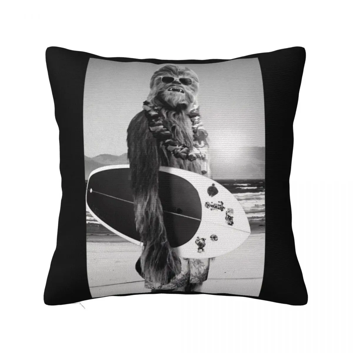 Surfing Chewbacca Home Sleeping Pillows Decoration For Bedroom Pillow Case Pillow Cover