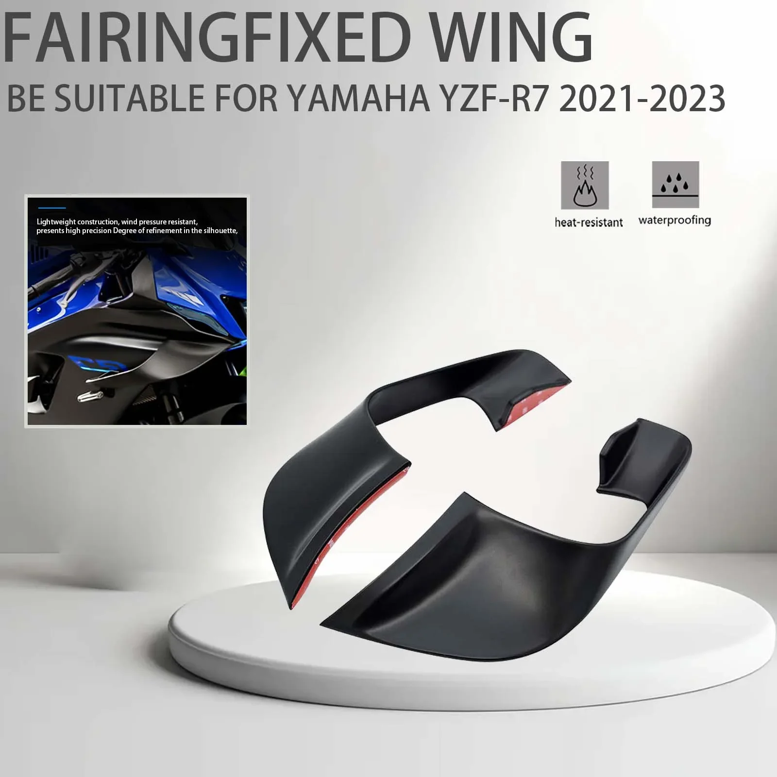 

For Yamaha YZF-R7 R7 2020 2021 2022 2023 2024 YZFR7 Motorcycle Winglets Aerodynamic Wind Side Wings Spoiler Fairing
