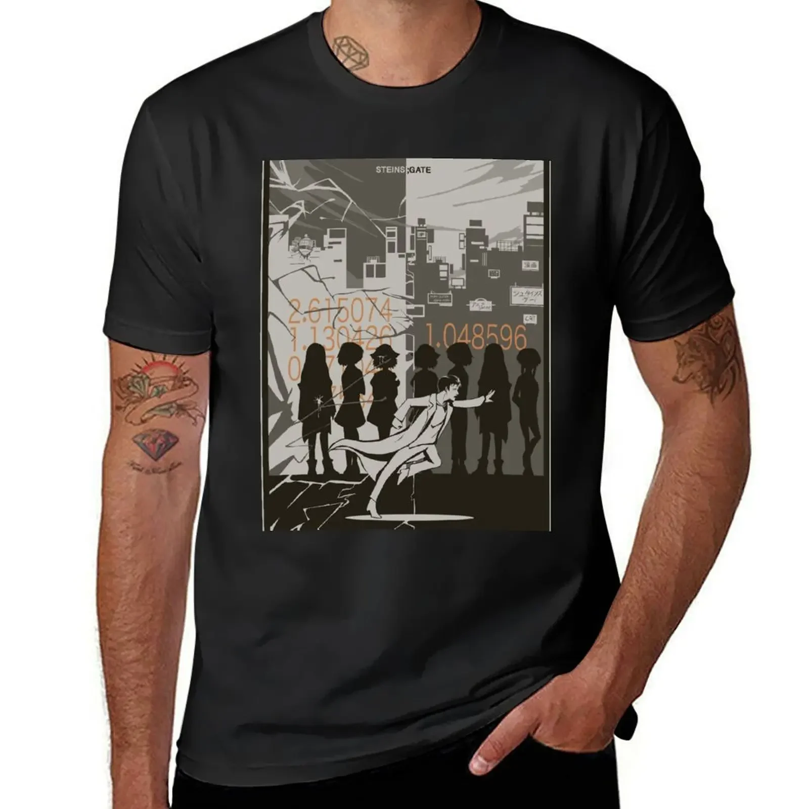 Steins;Gate T-Shirt valentines boutique clothes graphic t shirt vintage man clothes cheap stuff men clothing