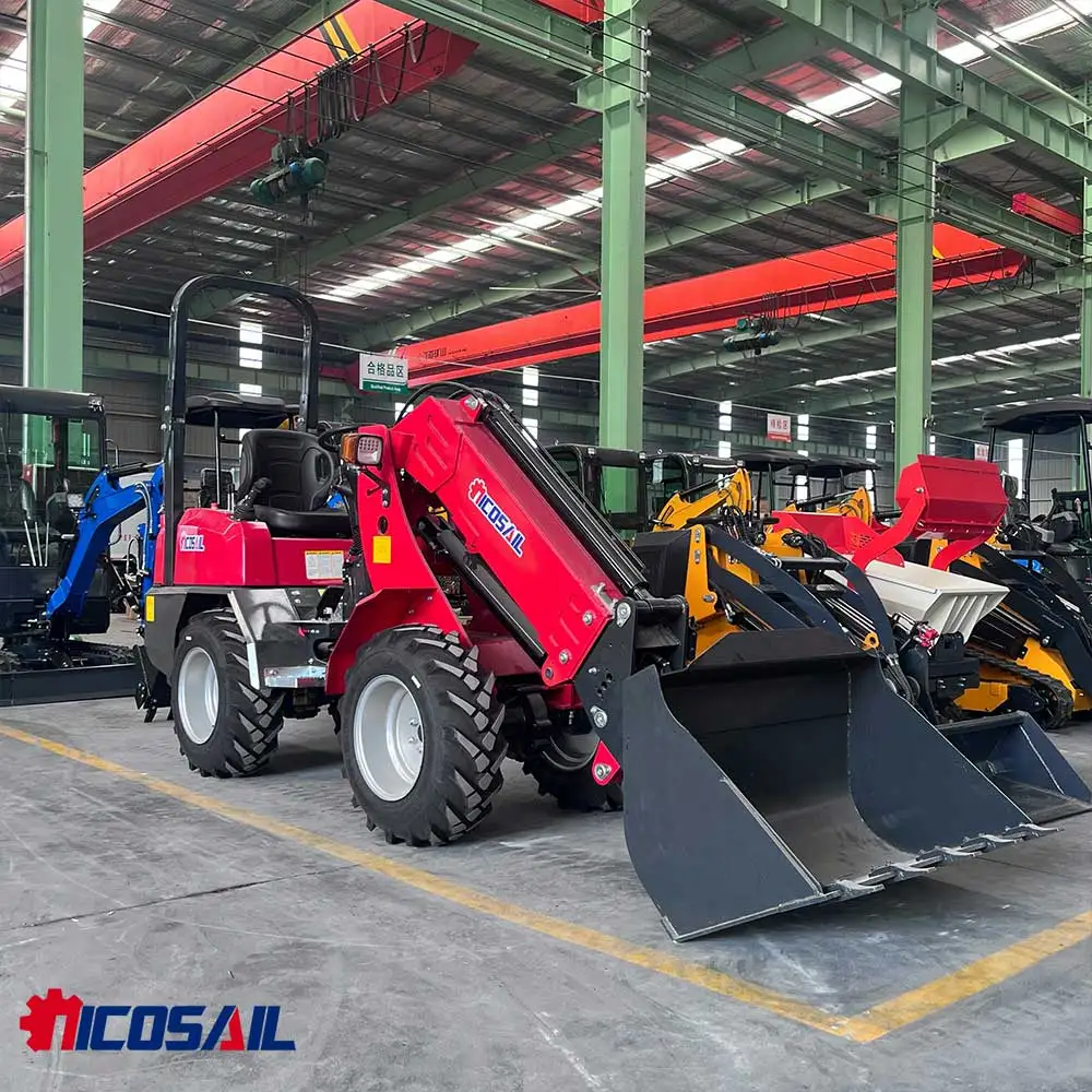 Chargeuse télescopique compacte personnalisée KZL918, chargeuse sur roues avec accessoires de godets et de fourches pour la construction agricole