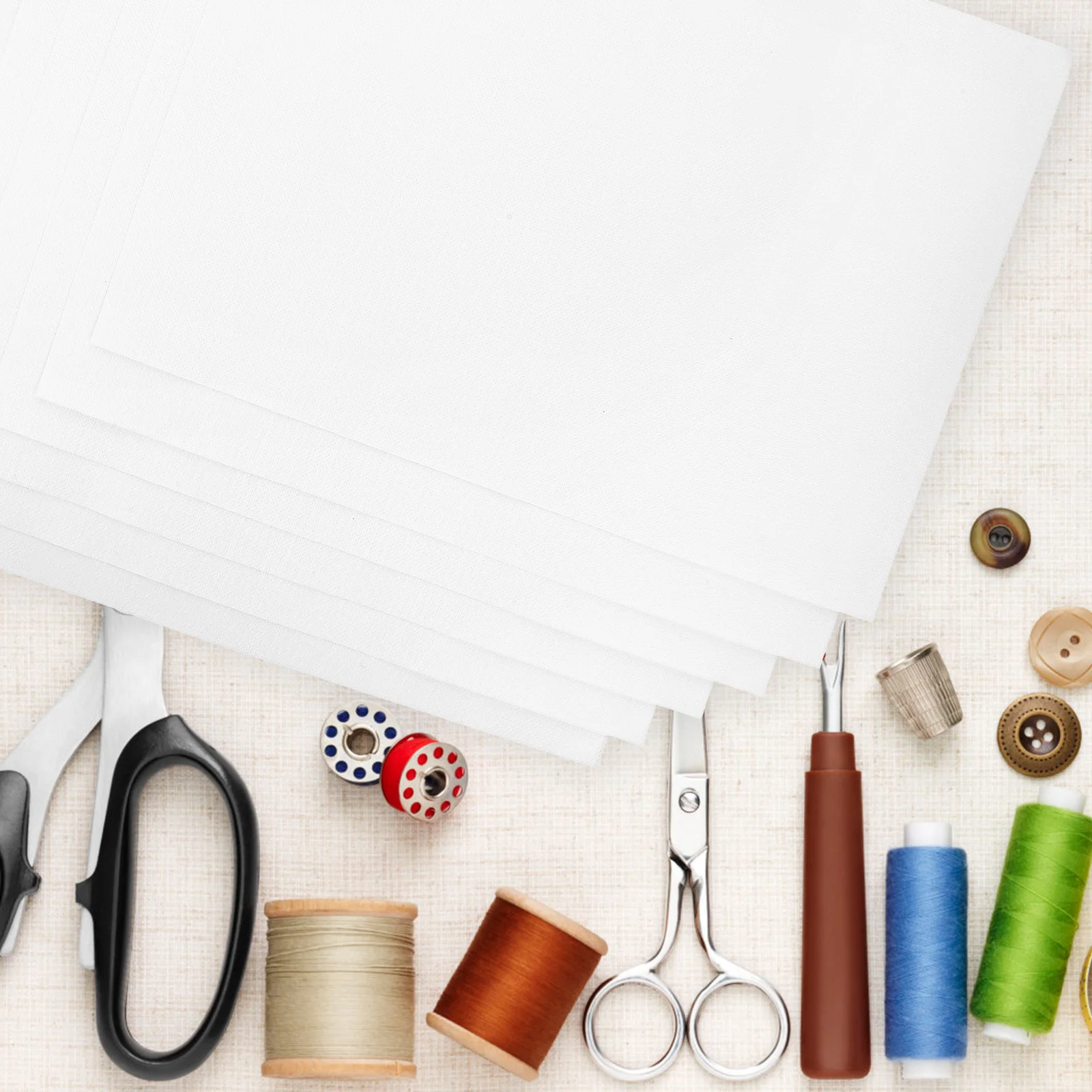 

6Pcs Embroidery Water Soluble Sheet Non-Woven Fabric Durable Tearable Stabilizer for DIY Sewing Projects T-Shirt Shoe