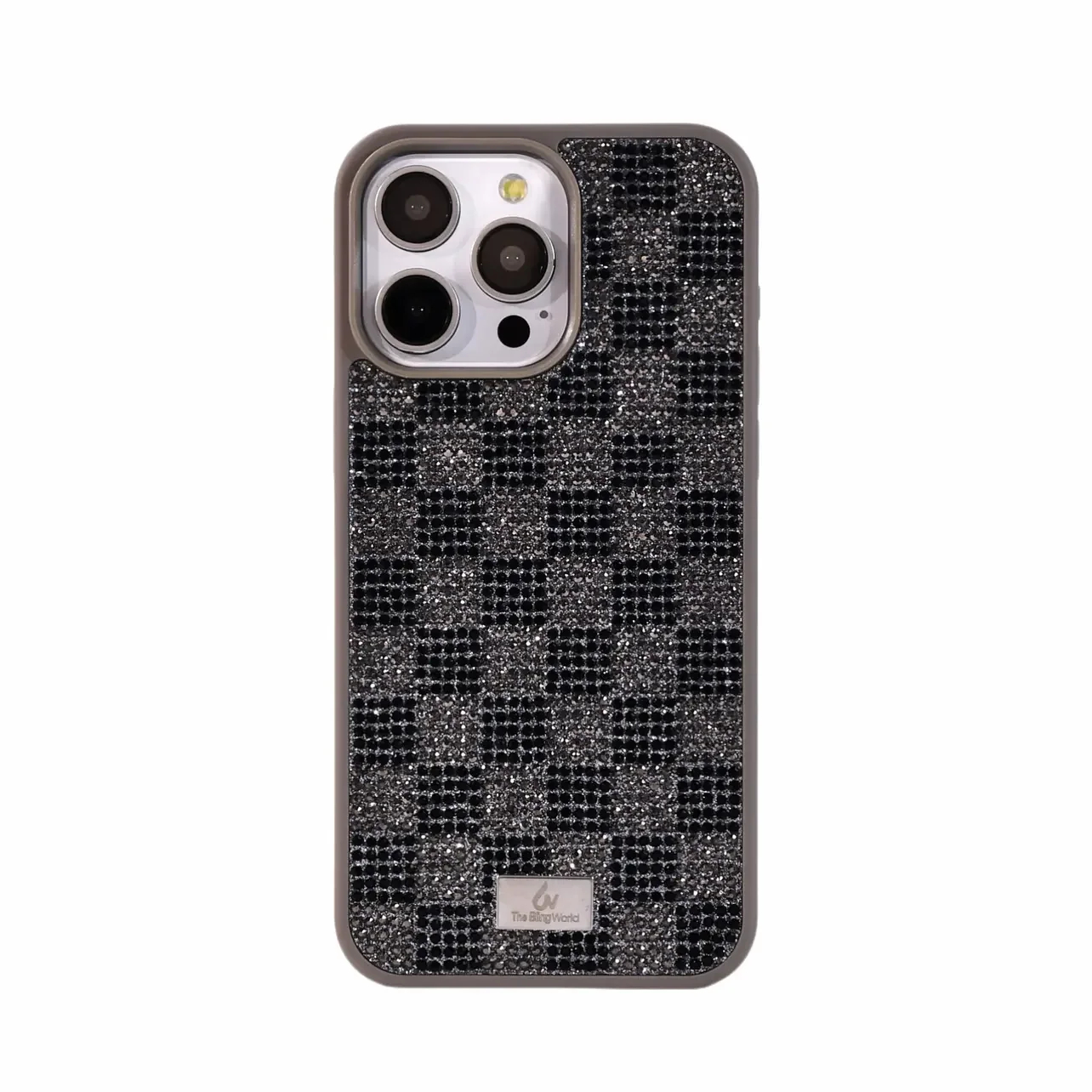 

Rhinestone Lattice Phone Case For Apple 16promax Iphone15 14 13pro 12 11 Luxury Simple Blingbling All-Inclusive Shockproof Case