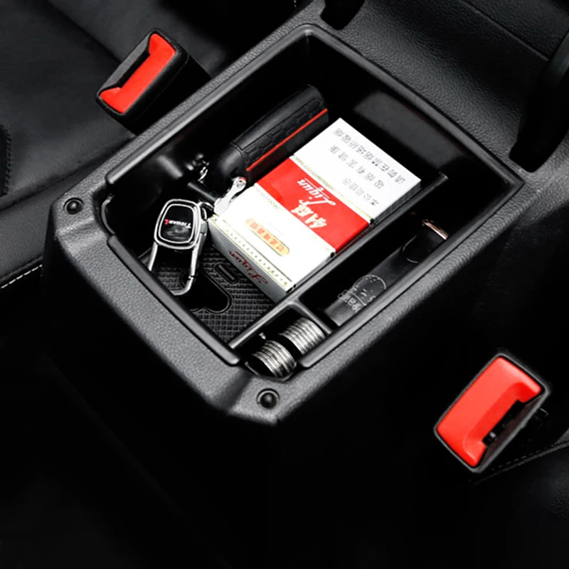 Car Armrest Center Storage Box Container Glove Organizer Case For Volkswagen VW Tiguan mk2 2016- 2019 2020 2021 2022 Accessories