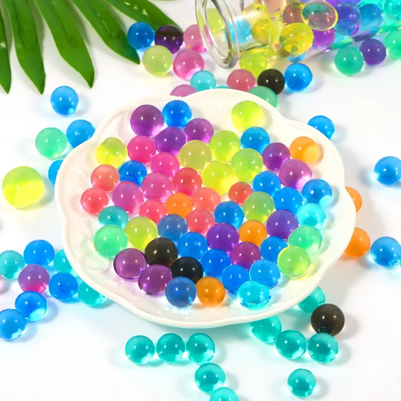 10000Pcs Gel Water Balls Magic Beads Pearl Crystal Soil Decors Growing Up Balls Gun Ammo Family Kids Toys Water Beads DIY Gifts