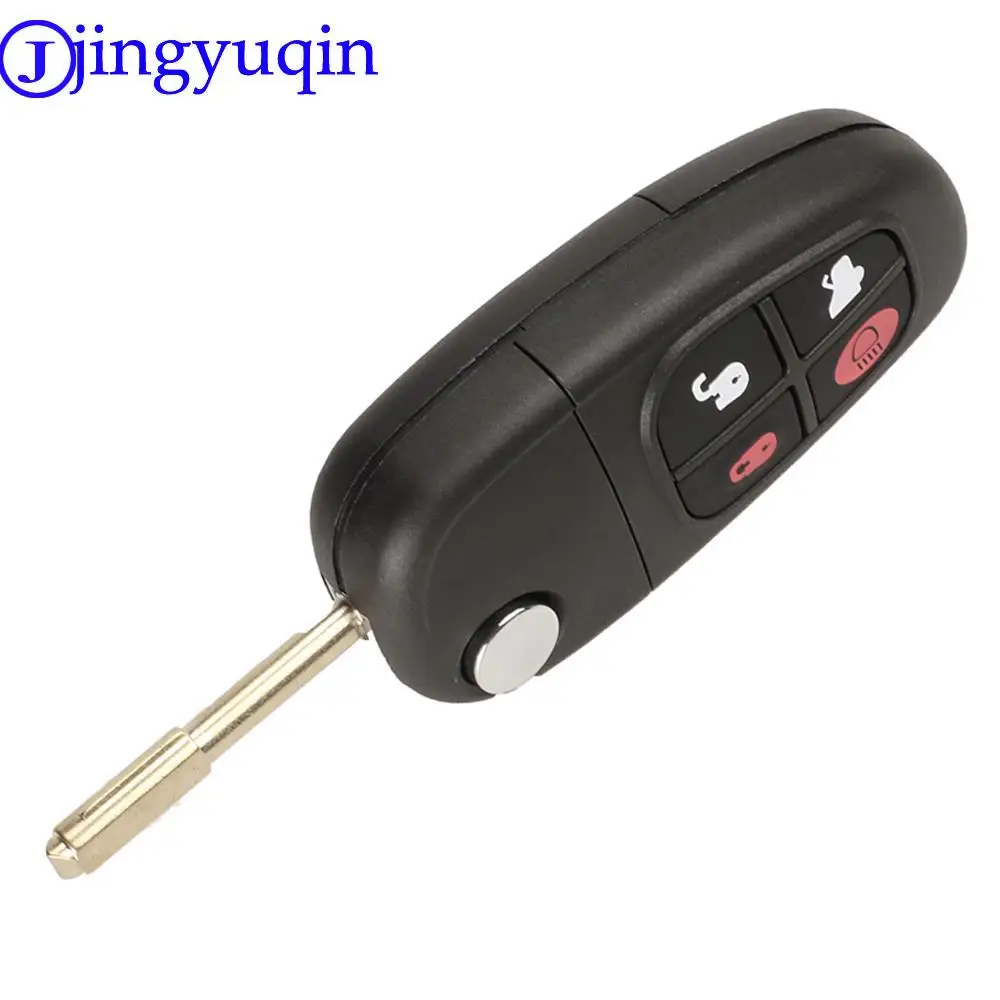 jingyuqin 4 Bottons Car Auto Flip Remote Key for Jaguar X-Type S-Type 1999-2009 XJ XJR 2002-2008 315/433MHz with 4D60 chip