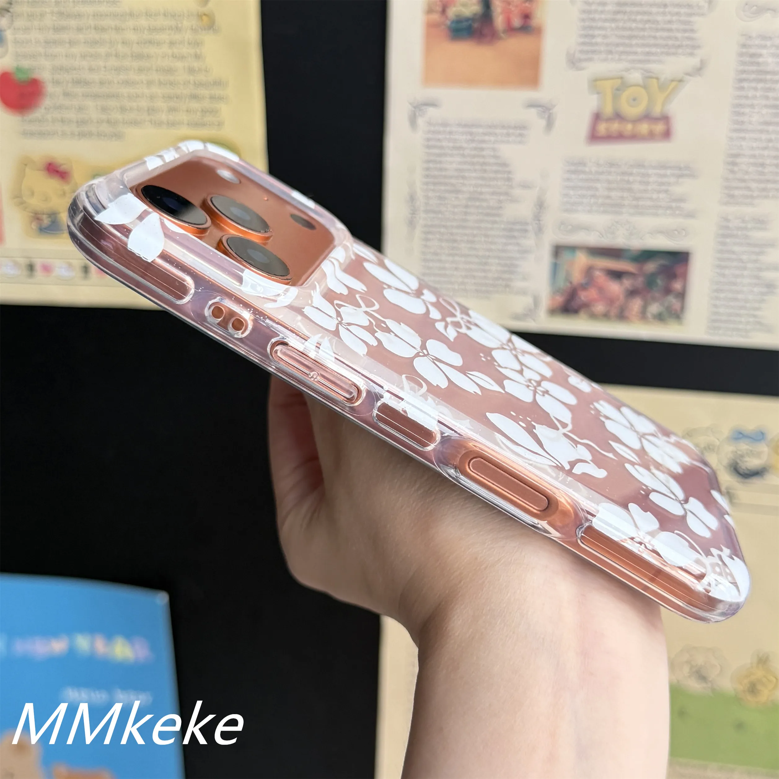 Korean ins Shining White illy Flower Girl Phone Case For iPhone 18 17 16 15 14 13 12 11 Pro XR XS X Max 7 8 Plus MINI Y2K Cover view 5