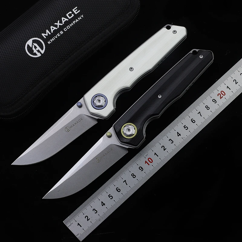 

Maxace Samurai Faca Folding Knife G10 Handle K110 Steel Blade High Hardness Outdoor Survival Tool Fruit Knives Self-defense