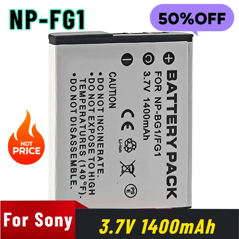 

3.7V 1400mAh NP-FG1 for Sony T100 H50 W300 W55 W70 W80 Camera Battery